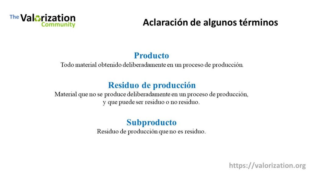 Diferencia entre Subproducto y Residuo - Definiciones